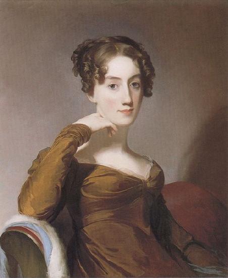  Oil on canvas portrait of Elizabeth McEuen Smith by Thomas Sully, 1823